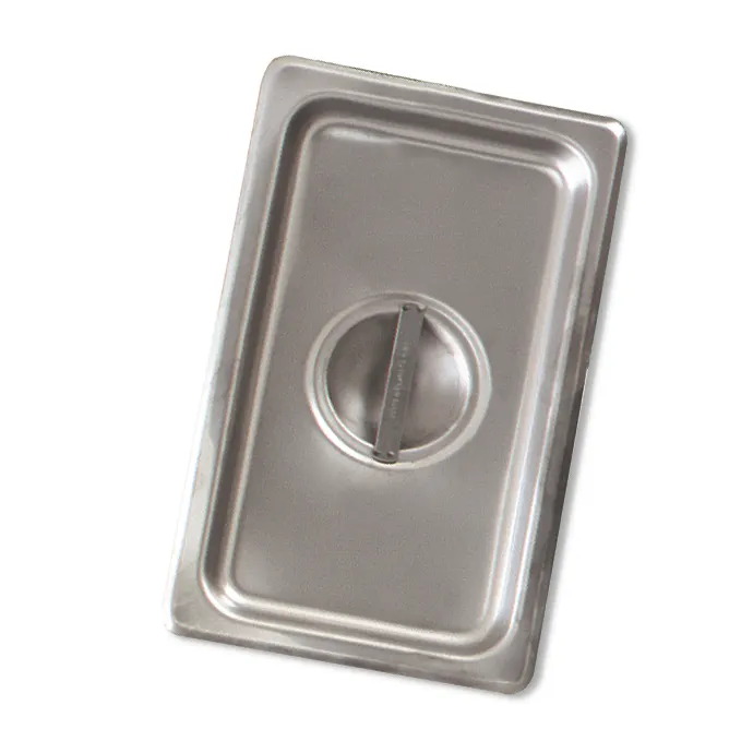 Browne USA 575538 1/2‑Size Flat Table Pan Cover Handle, 24‑Gauge Stainless, 12‑4/5" L x 10‑2/5" W