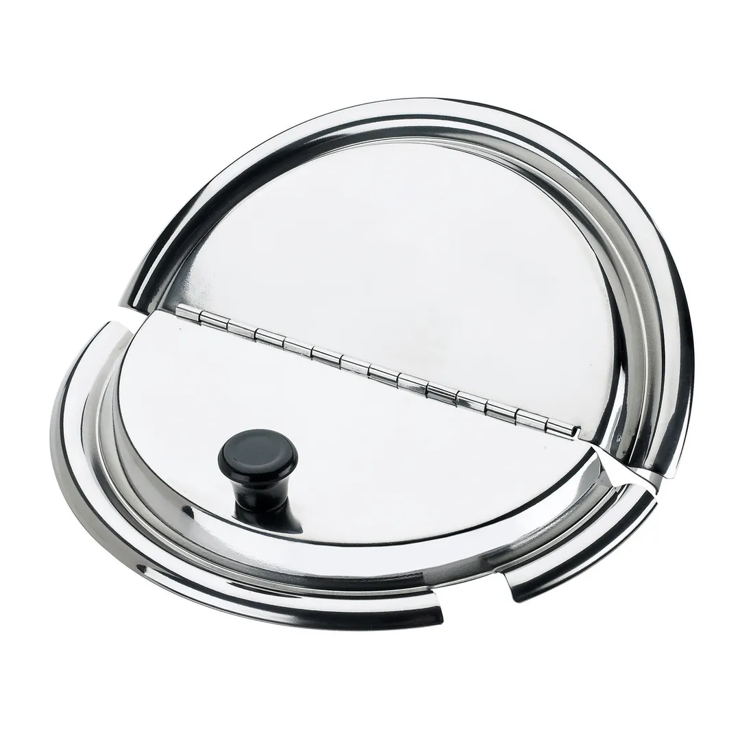 Browne USA 575593 Inset Cover Notched/Slotted, Hinged, Stainless Steel, Fits 11‑Qt Bain Marie Pot