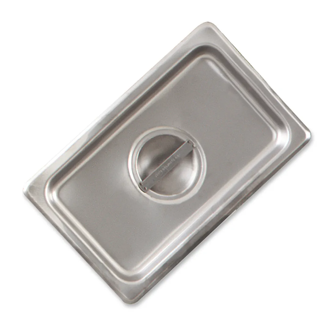 Browne USA 575598 1/9 304 Stainless Steel Pan Cover with Handle, 24‑Gauge, NSF, 6‑3/10" L x 4‑2/5" W