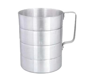 Browne USA 575640 Measuring Cup, 4 Qt 128 Oz, 7-3/8" x 8-1/2" Aluminum, Riveted Handles, 1.8 mm Thick