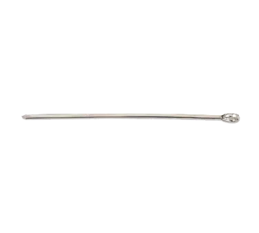 Browne USA 575692 Metal Skewers, 10" Wire Loop Handle, Pointed Tip, Stainless Steel, Polished