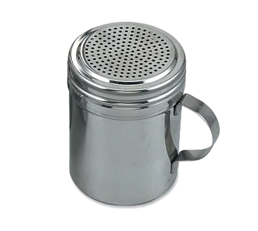Browne USA 575699 Dredge Shaker, 12‑22 oz, 2‑3/4" Dia × 3‑7/8" H, Steel, 1.9 mm Holes, Handled