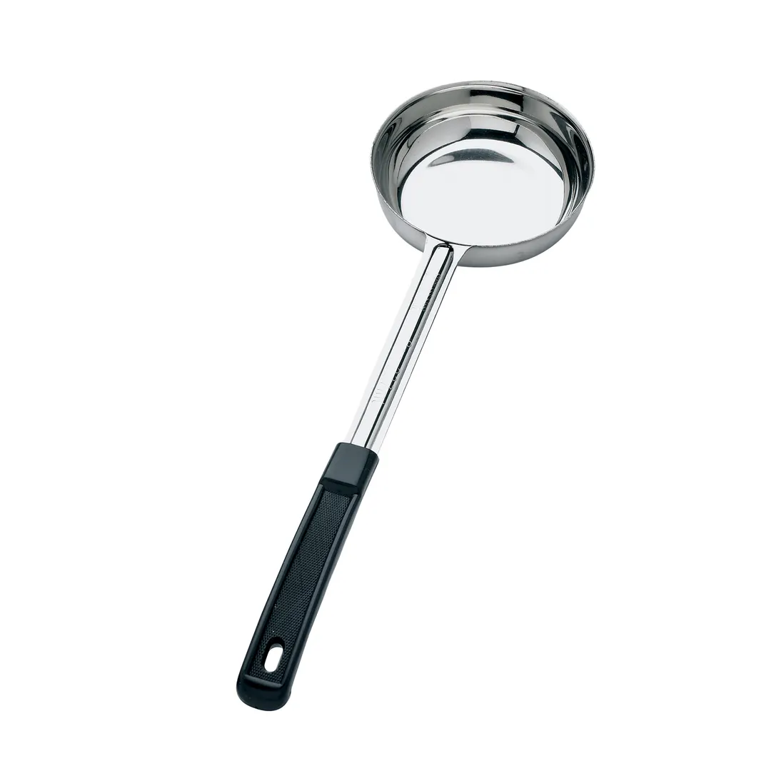 Browne USA 5757280 Portion Control Spoon – 8 oz Steel, 10-4/5" Black Handle, Heat‑Resistant 392°F
