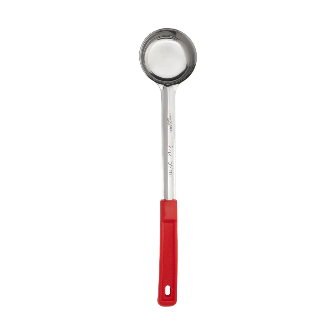 Browne USA 5757420 Control Spoon – 2 oz, 10-4/5" Steel, Red Handle, Heat-Resistant 392°F