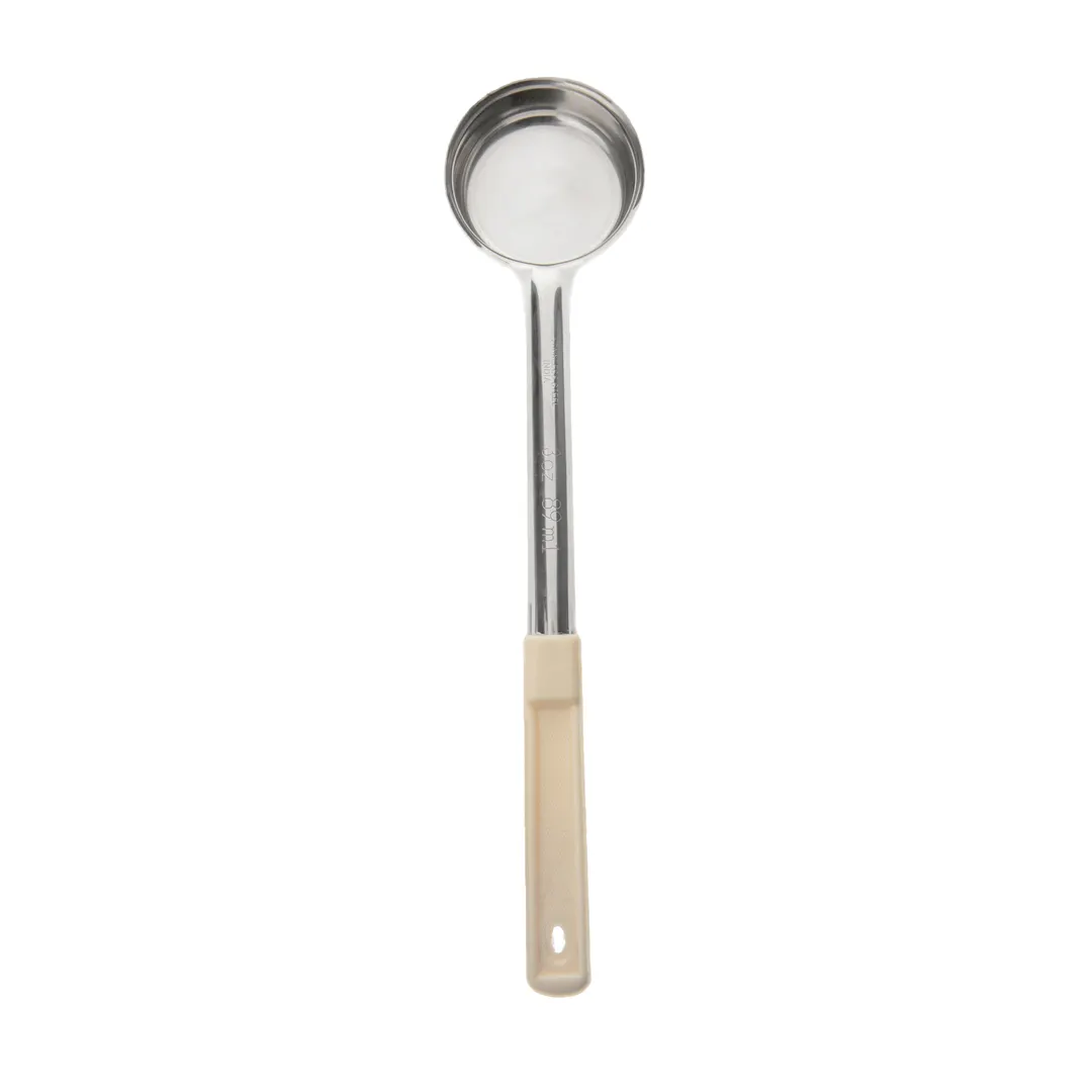 Browne USA 5757430 Portion Spoon – 3 oz, 10-4/5" Length, Beige Handle, Steel, Heat‑Resistant 392°F