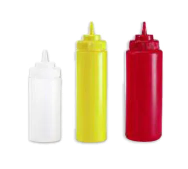 Browne USA 57803205 Red Polyethylene 32 oz Squeeze Bottle, Wide Mouth, Single No-Drip Tip