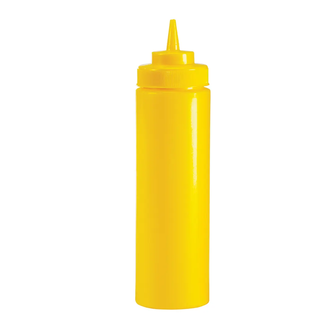 Browne USA 57803217 Squeeze Bottle, 32 oz Yellow Polyethylene, Wide Mouth, No‑Drip Single Tip