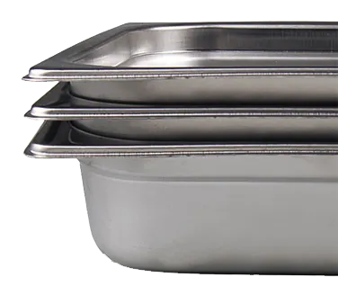 Browne USA 5781406 1/4‑Size 4.6‑Qt Steam Pan, 24‑Gauge Steel, Anti‑Jam, 10‑3/8"L x6‑3/8"W x6"D, NSF