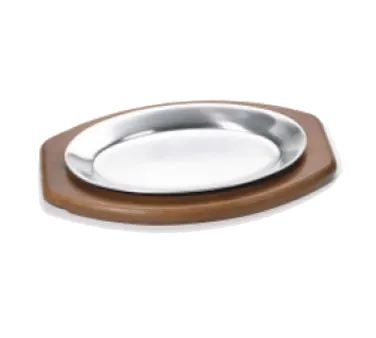 Browne USA 5811563 Oval Steak Platter, 8-3/10" x 12-1/2" 12" Mirror Aluminum, No Handle