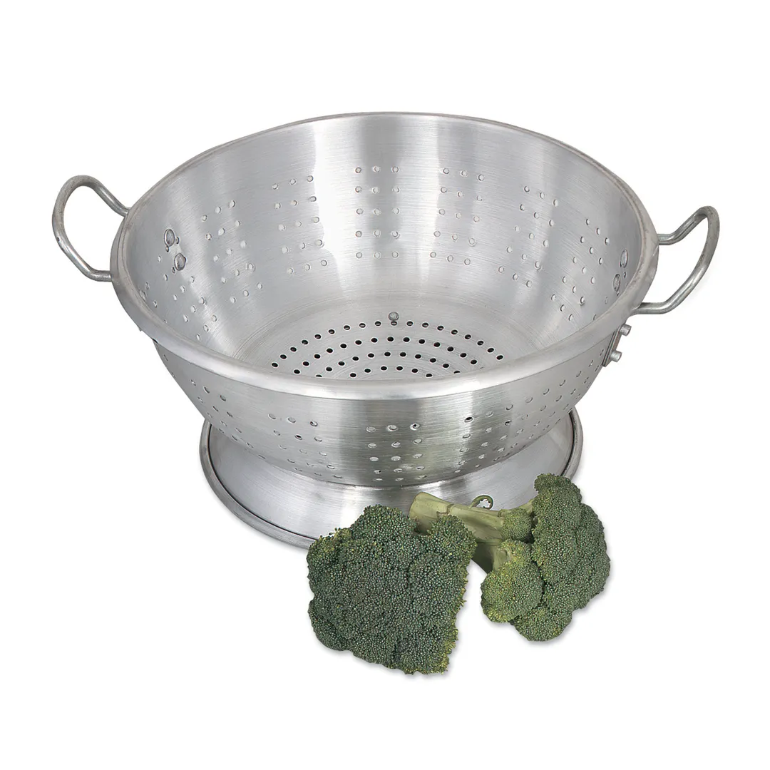Browne USA 5811616 Aluminum Colander, 15‑Qt, 16" Diameter x 7¼" Deep