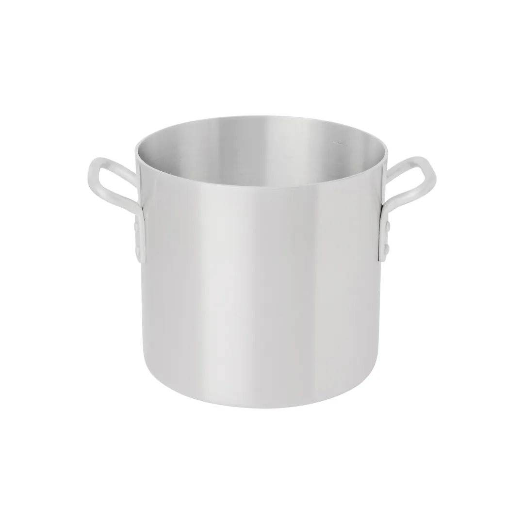 Browne USA 5813112 Thermalloy 12‑Qt Stock Pot, 9.8" x 9.3" Aluminum, Handles, NSF, Gas/Electric