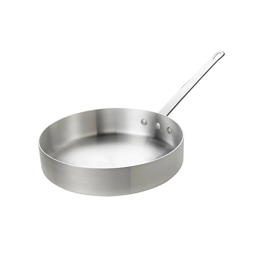 Browne USA 5813703 Thermalloy 3-Qt 9"×2½" Aluminum Sauté Pan, Natural Riveted Handle, No Cover
