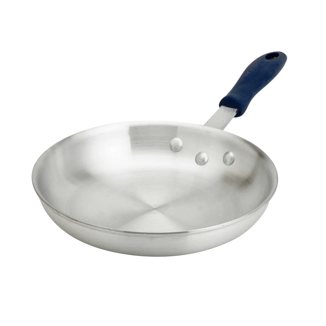 Browne USA 5813808 - Thermalloy 8" Fry Pan, 8" Dia x 1-1/2" Deep, Al 8‑Gauge, Blue Sleeve, NSF