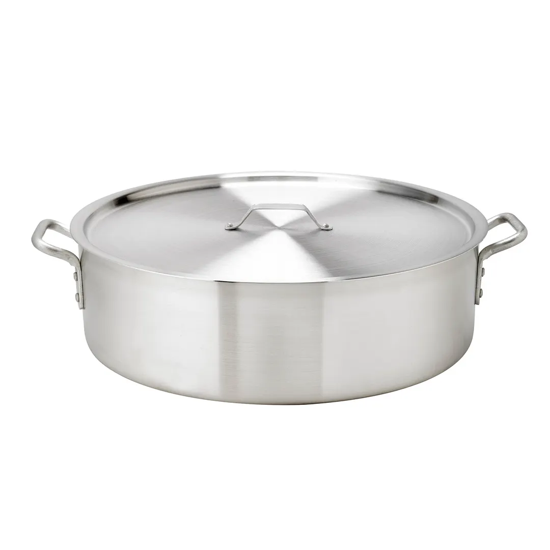Browne USA 5814435 Thermalloy Brazier, 35 Qt 21-5/8" x 6" Aluminum, Natural, Induction Ready