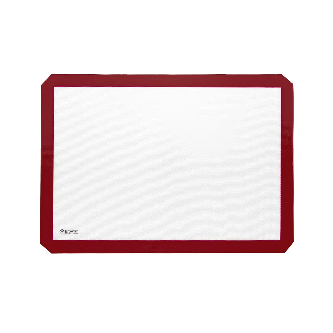 Browne USA 58152142 Baking Mat, 20-3/10" x 14-2/5" Double-Sided Silicone, Oven Safe, -22°F to 446°F