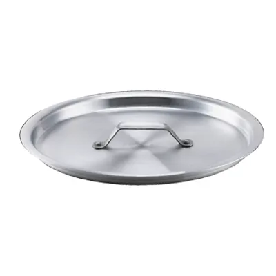 Browne USA 5815428 Thermalloy Brazier Cover, 20-8/10" x 2-3/4" H, Round Flat Aluminum Lid