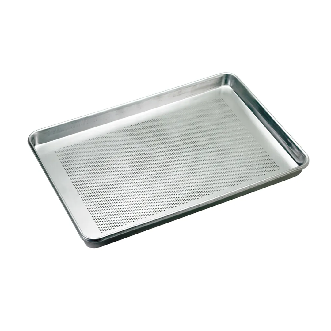 Browne USA 58182641 Bun/Sheet Pan, 18" x 26" x 1" Deep, Perforated 18‑Gauge Aluminum, Stackable