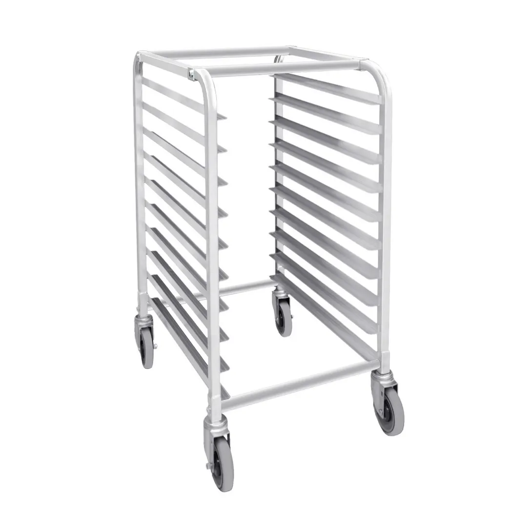 Browne USA 589110 Aluminum Bun Pan Rack, 10 Pan Capacity, 26x20.25x44.5, End Loading, Knocked Down