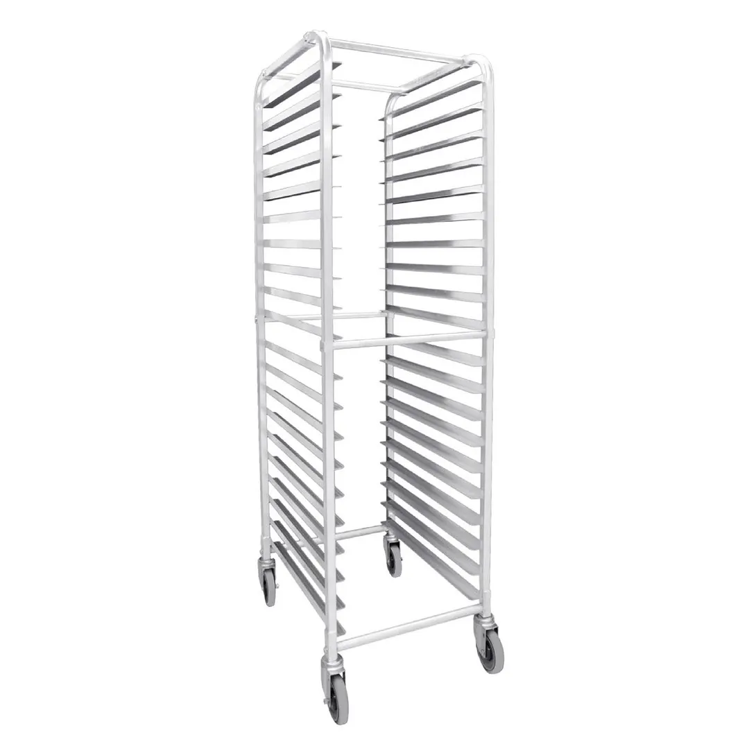 Browne USA 589120 Aluminum Bun Pan Rack, 20 Sheet Pan Capacity, 69H, End Loading, Knocked Down