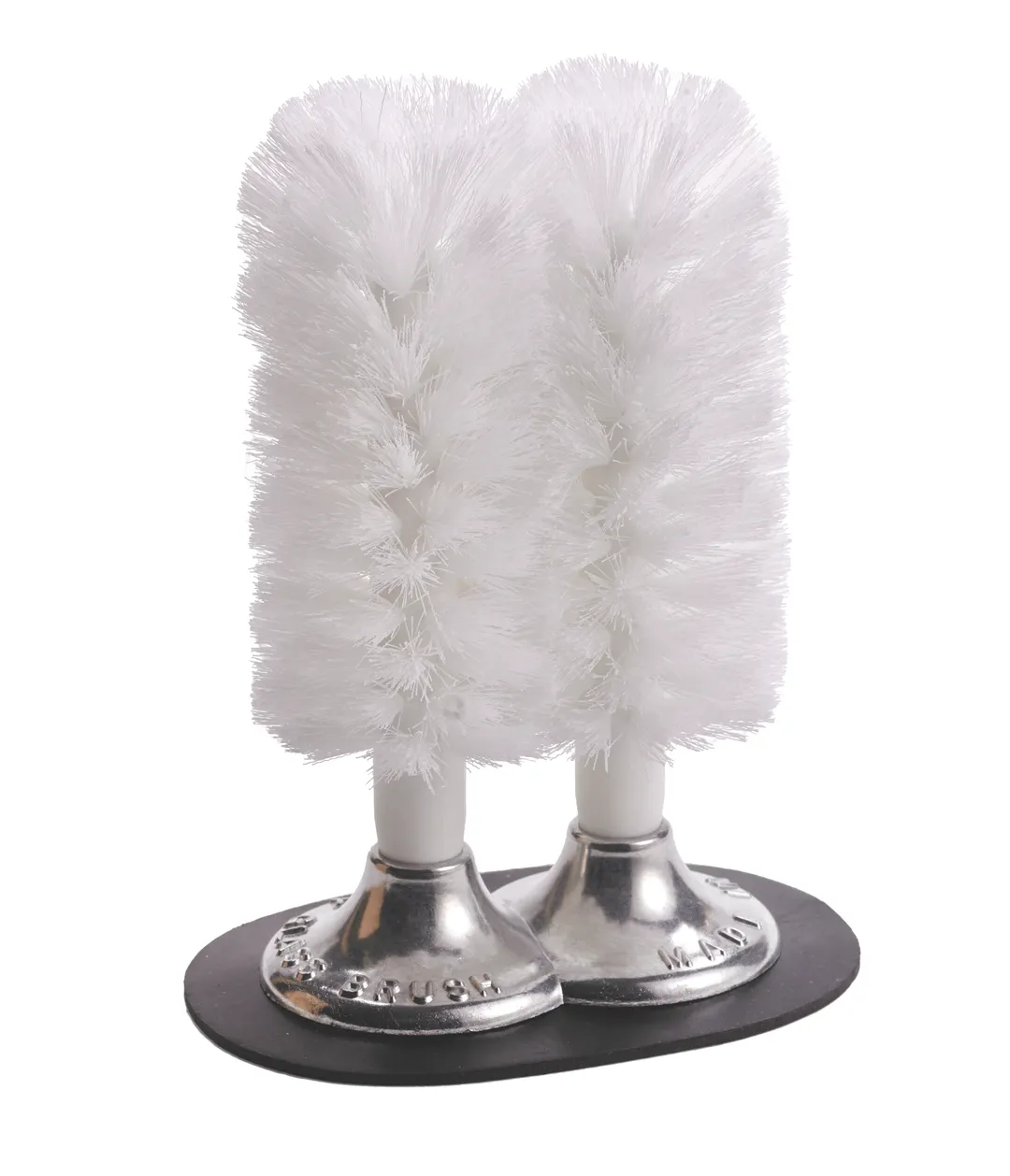 Browne USA 616112 Manual Glass Brush, 8½" Double Head, Suction Base, White Nylon Brushes – 2 Brush
