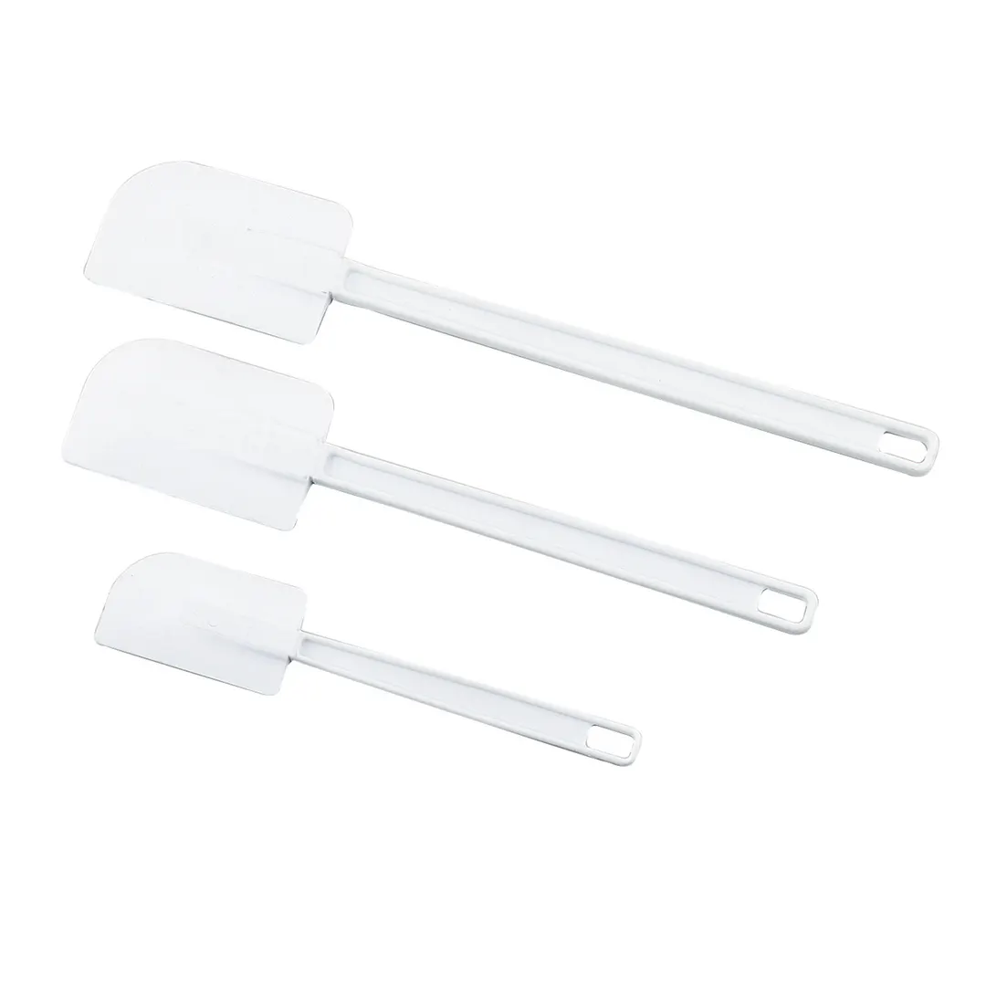 Browne USA 71771 Scraper Spatula, 10.5" Length, White Handle, Plastic Blade, Heat‑Resistant To 200°F