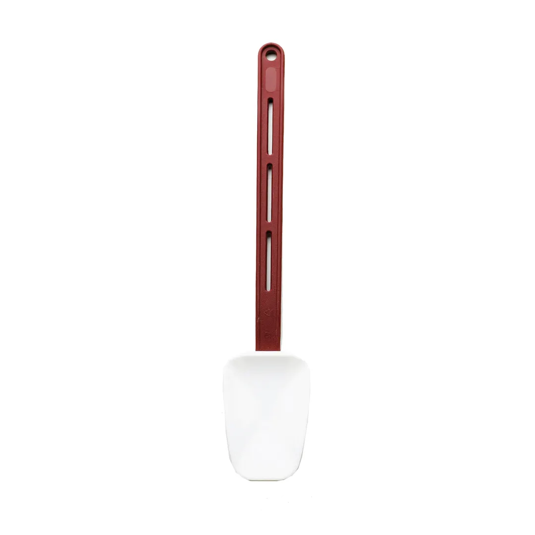 Browne USA 71788 Spoonula, 16.3" Red Silicone Blade, Handle, 500°F Heat, 15"-17" Length