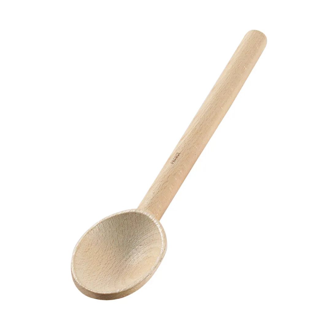 Browne USA 744576 - Deluxe Heavy Duty 16" Round Wooden Spoon, 14‑17" Length, Wood Construction