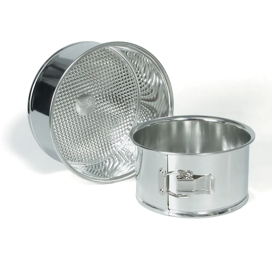 Browne USA 746063 Springform Pan, 9-1/2" Dia x 3-3/4" Deep, Round Tin Plated Steel, Uncoated