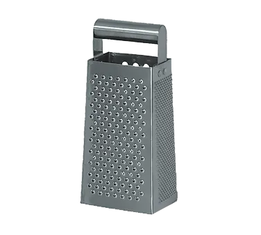 Browne USA 746127 Box Grater, 9" Height Round Handle, All Stainless Steel Construction