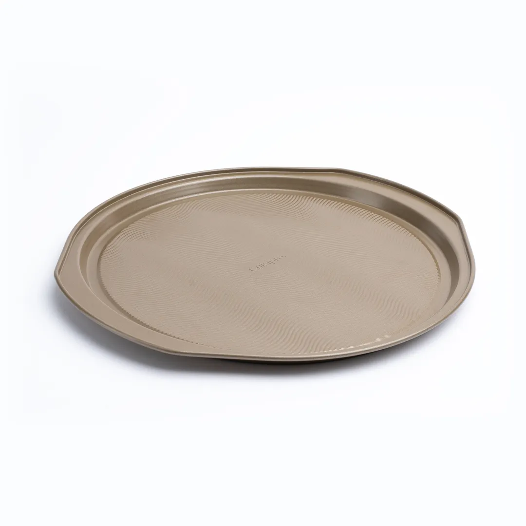 Browne USA 746274 Pizza Pan 14"x13"x0.5" Steel Non‑Stick Wave 500°F Heat‑Resistant Dishwasher Safe