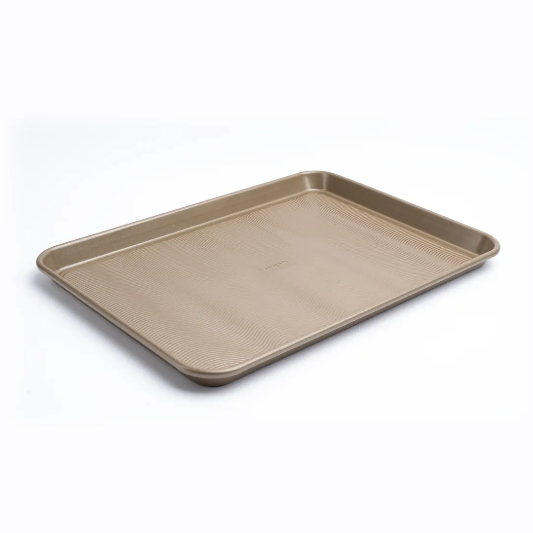 Browne USA 746279 - CUISIPRO Baking Sheet 17.5" x 11.75" x 1" Steel Non‑Stick Wave PFOA‑Free 500°F