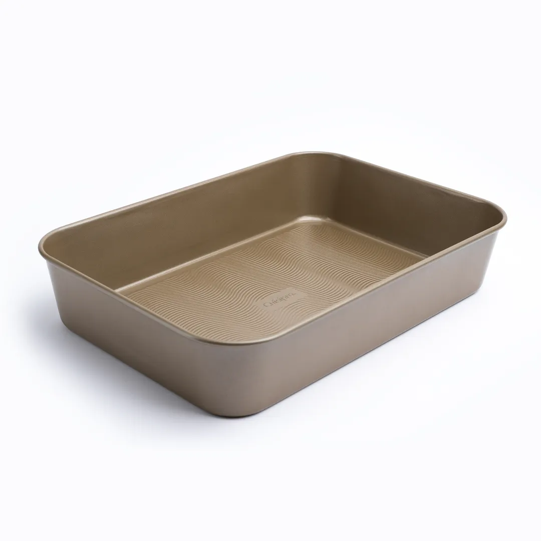 Browne USA 746281 CUISIPRO Roasting Pan 15.5" x 11" x 3" Carbon Steel Nonstick 500°F Dishwasher‑Safe