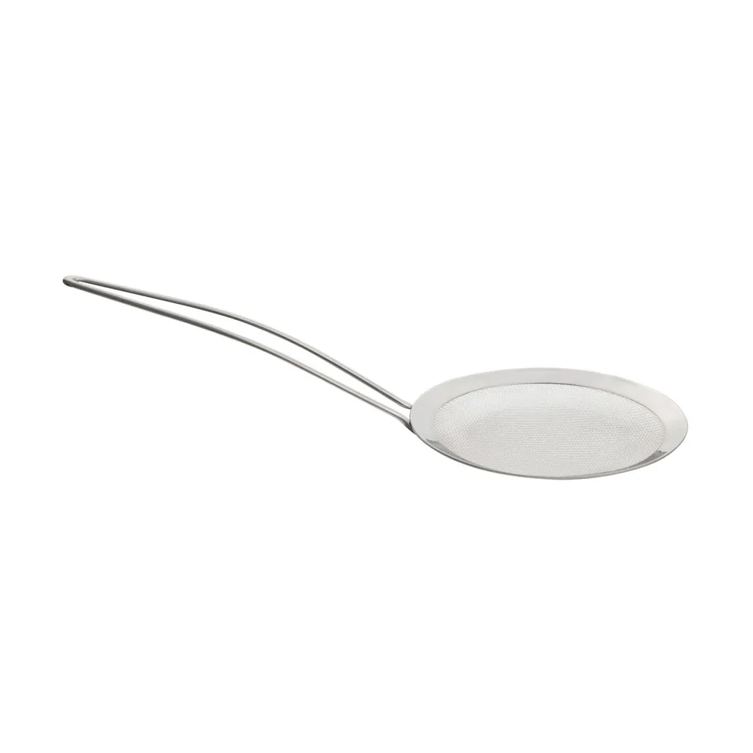Browne USA 746628 CUISIPRO Mesh Skimmer, 5" Bowl x 13" Length, Steel, Loop Handle, Dishwasher Safe