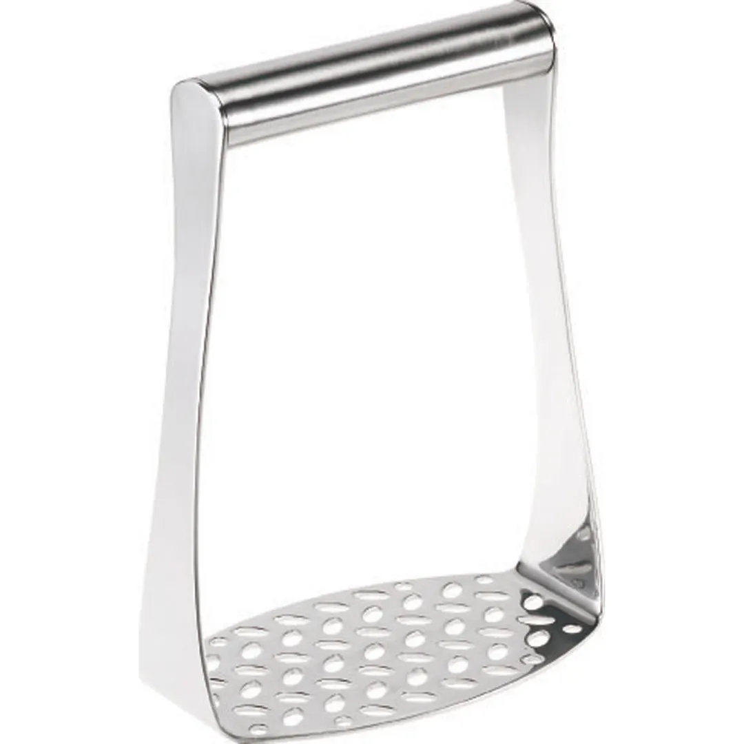Browne USA 746756 CUISIPRO Potato Masher, 5.12" L x 3" W x 7" H, Grip Handle, Steel, Dishwasher Safe