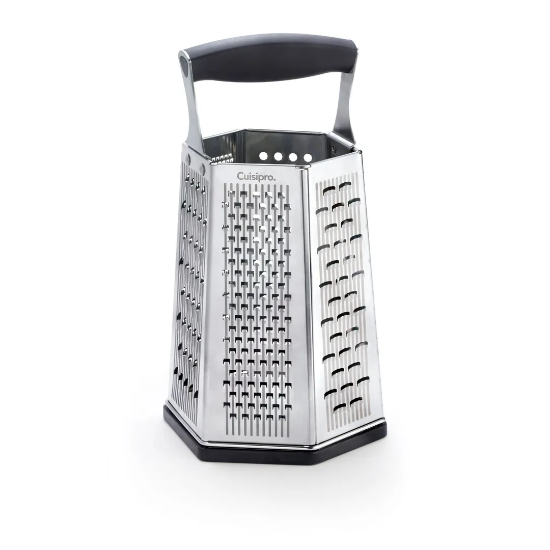 Browne USA 746877 Box Grater, 5.6" L x 4.75" W x 9.5" H, Stainless, Surface Glide, Dishwasher Safe
