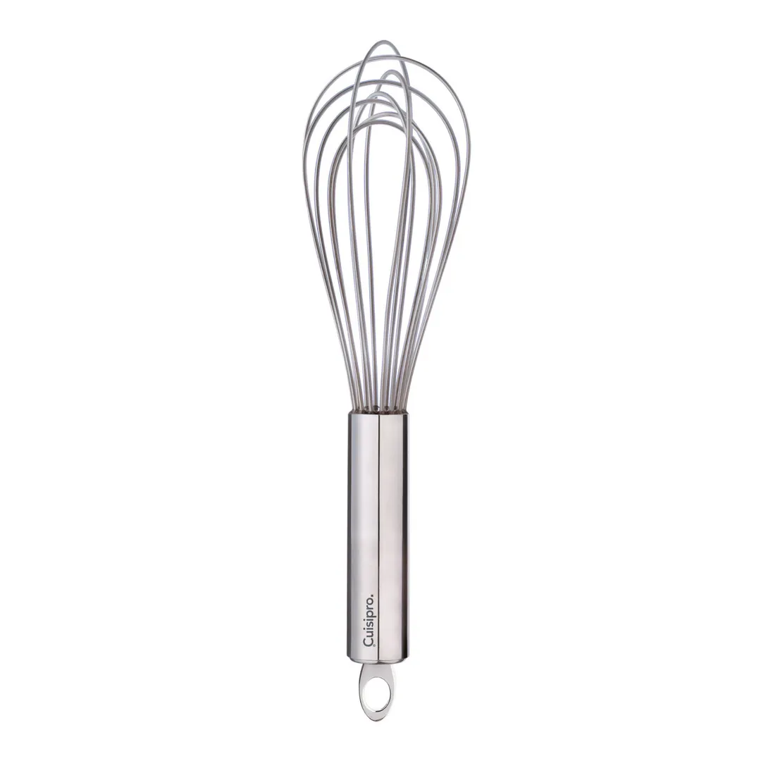Browne USA 74695011 Piano Whisk - 10" Steel Whisk, Non‑Stick Coating Heat‑Resistant, Dishwasher Safe