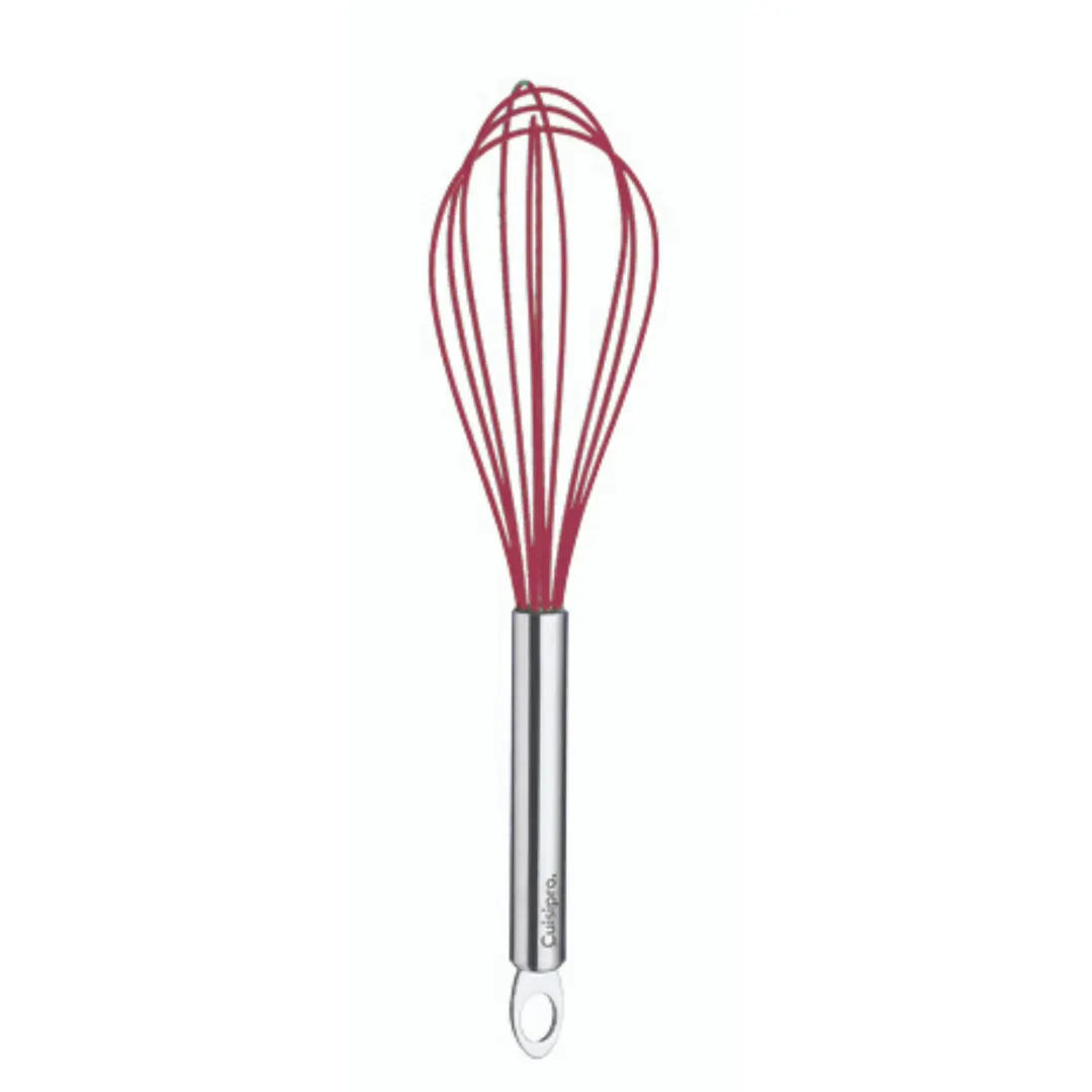 Browne USA 74699005 Cuisipro 10" Egg Whisk, Red Non‑Stick Steel, Heat‑Resistant, Dishwasher Safe
