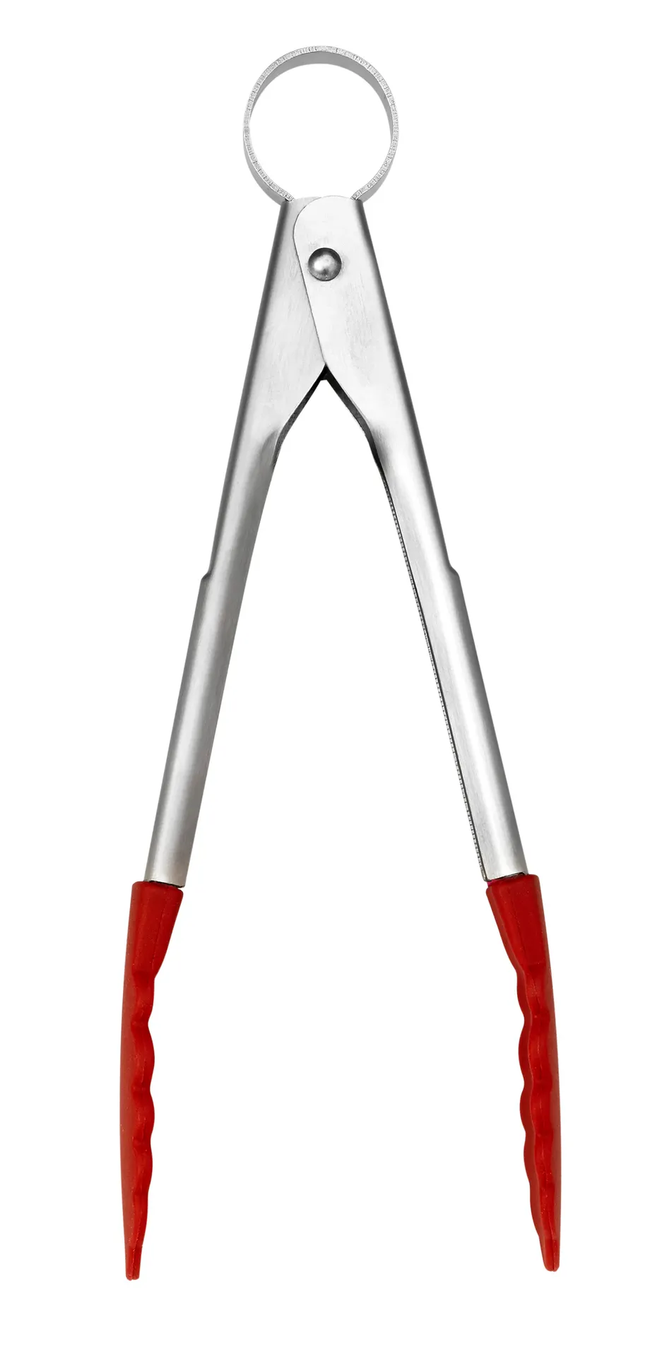 Browne USA 74708505 Utility Tongs – 7" Red Mini, LFGB Silicone Tips, Dishwasher Safe, Hanging Loop