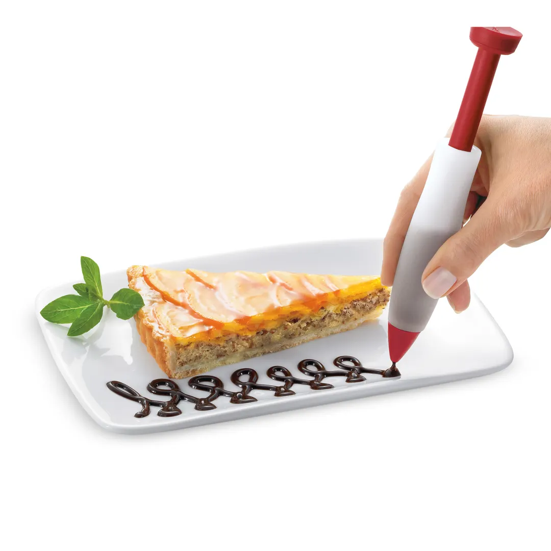 Browne USA 747122 Cuisipro Decorating Pen, 0.5 Oz, 5-1/4" Length, Stainless Steel, Dishwasher Safe