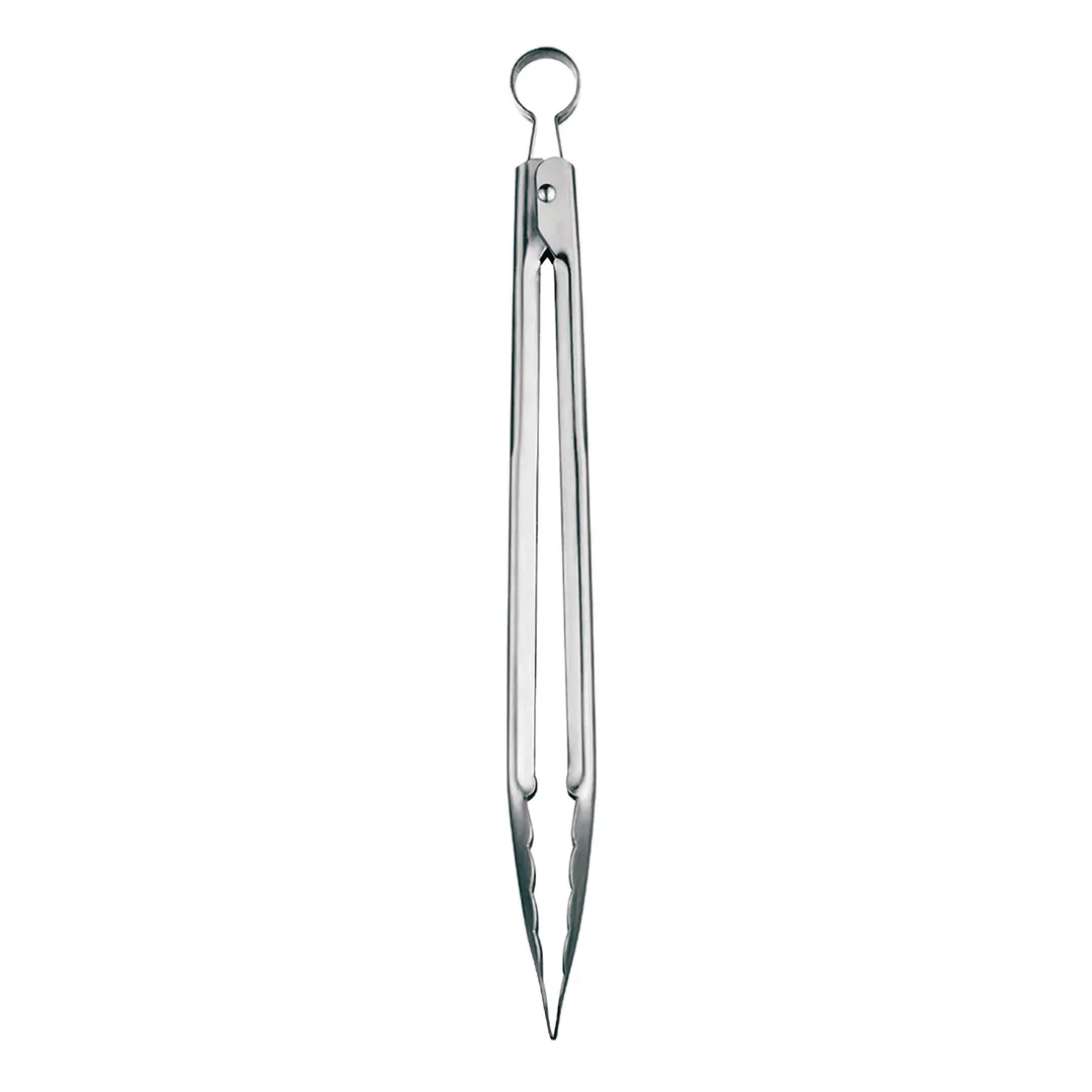 Browne USA 747368 - Cuisipro Piccolo Mini Tongs, 7" Length, Steel Silver, Dishwasher Safe