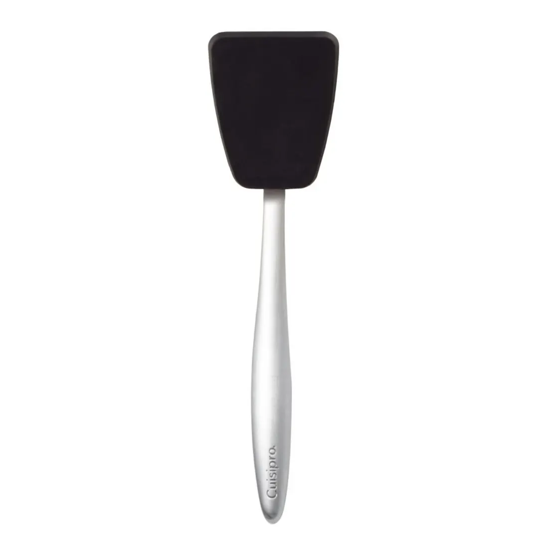Browne USA 74737202 8" Black Turner, Steel Handle Heat-Resistant to 425°F, Non-Slip, Dishwasher Safe