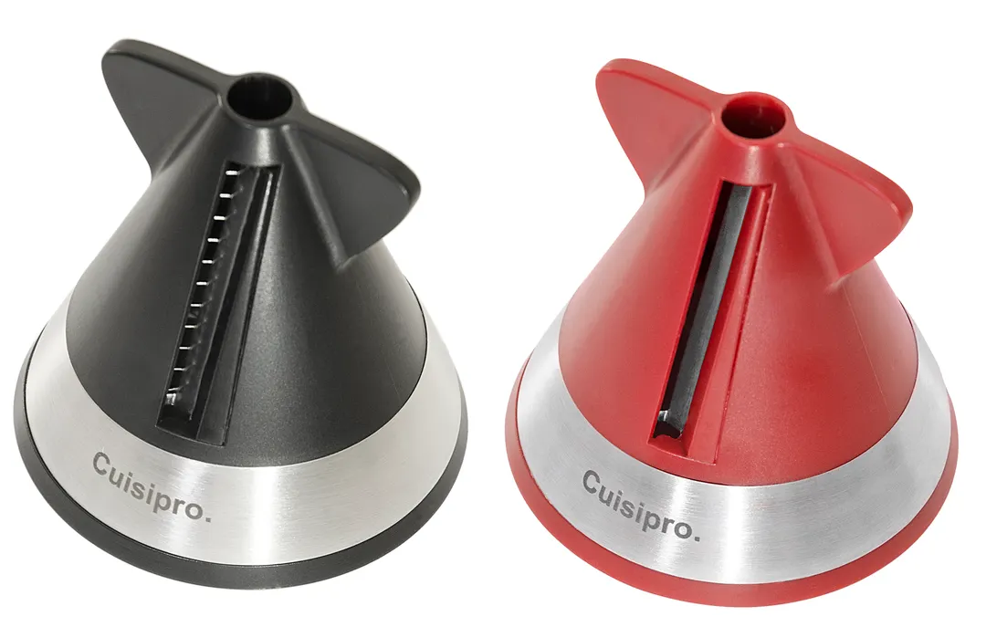 Browne USA 747399 CUISIPRO Spiral Cutter Set of 2, 2.9"x2.9"x3" Red/Black, Finger Guard, Dishwasher Safe