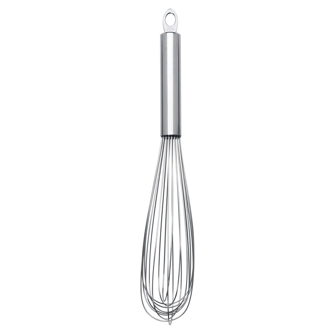 Browne USA 74767099 Piano Whisk, 10" Stainless Steel, Dishwasher Safe, Hanging Eyelet