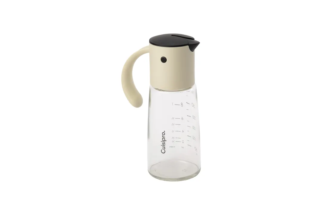 Browne USA 74783201 Oil & Vinegar Dispenser, 10 oz White, 4.4"L x 2.8"W x 7.5"H, Glass, Gravity Lid