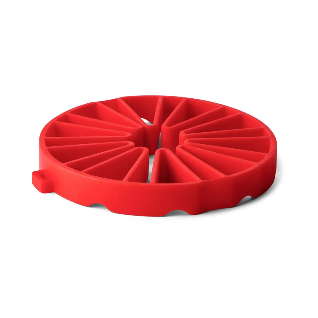 Browne USA 74792305 Dual Silicone Trivet, 7" x 7" x 1" Red, 6‑qt/5.5L & 8‑qt/7.5L, Heat‑Resistant