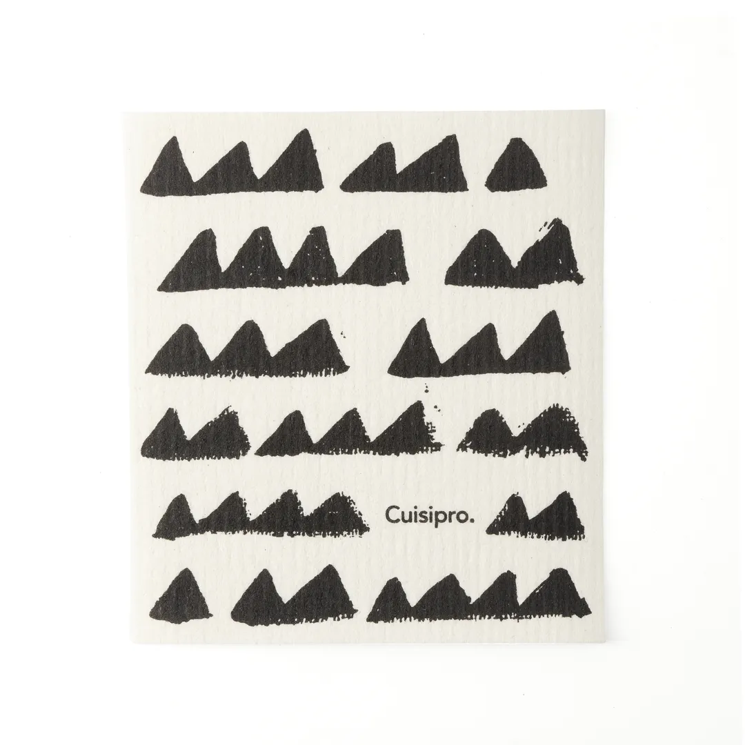 Browne USA 747942 - Eco‑Cloth Bar Towel, 20x17x0.2cm (7.87x6.7”), Black, 100% Biodegradable, Reusable