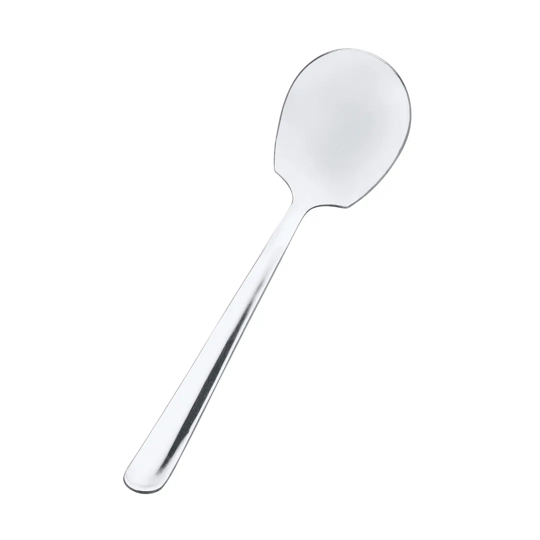 Browne USA 818 - 8" Stainless Steel Serving Spoon, Round Bowl, Mirror, Non-Insulated Handle