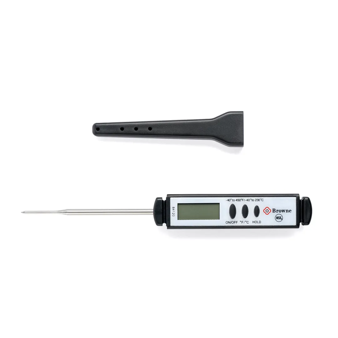 Browne USA 84120 Pocket Thermometer - 1.5 mm Tip, 2.75" Stainless Stem, -40°F to 450°F, Clip Case