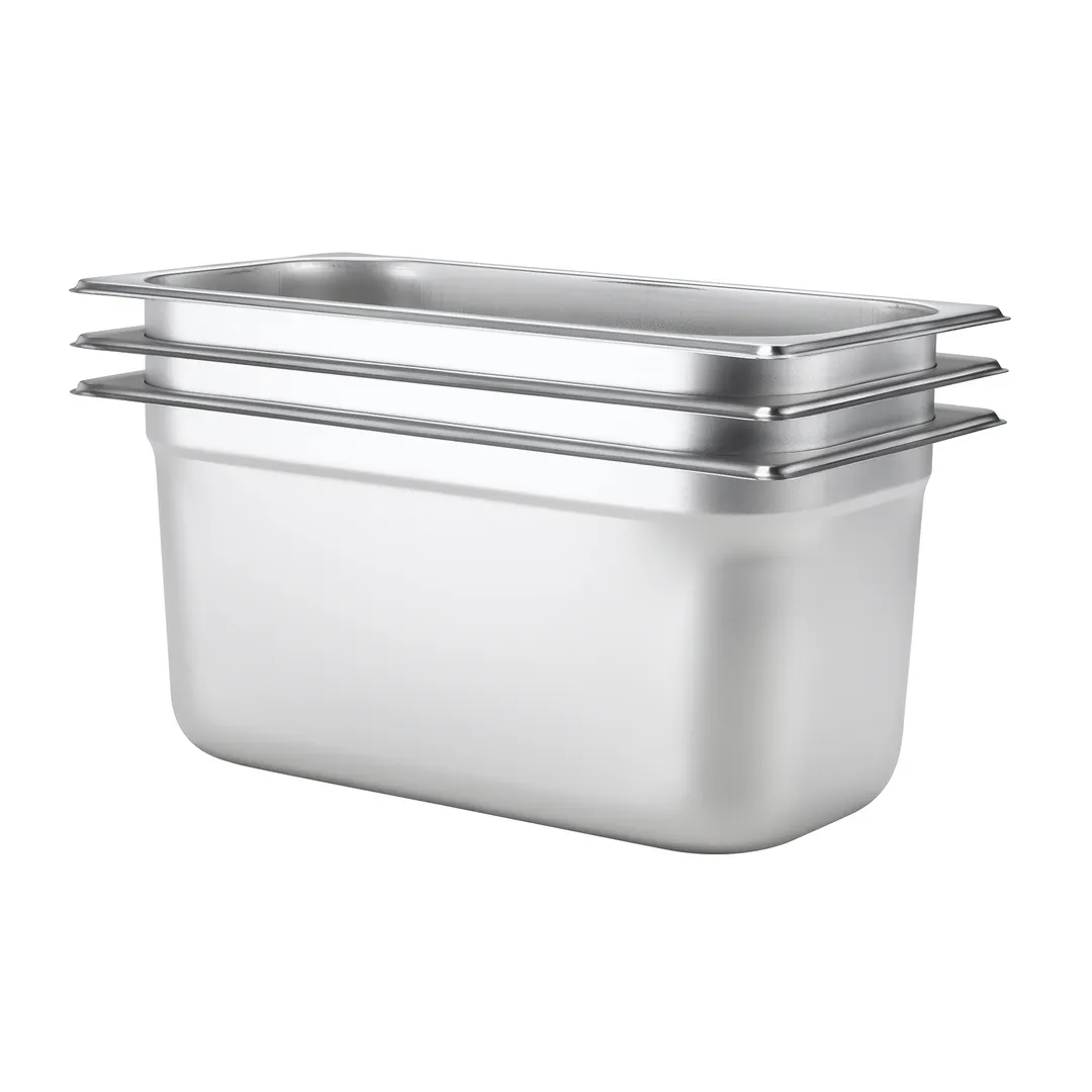 Browne USA 98146 Steam Table Pan - 1/4, 4.6 Qt, 10-3/8" L x 6-3/8" W x 6" D, 25‑Gauge Solid, NSF