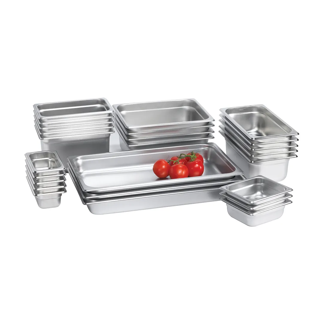 Browne USA 98194 - 1/9 Size 1.1 Qt Steam Table Pan, 6‑7/8"L×4‑1/4"W×4"D, Stainless 25‑Gauge, NSF